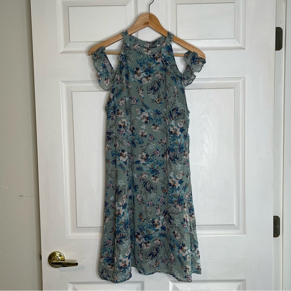 Xhilaration Floral Green Midi Dress